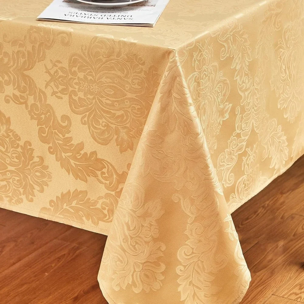 HomeJoy Rectangle Table Cloth Linen Farmhouse Stainproof Waterproof 60x144